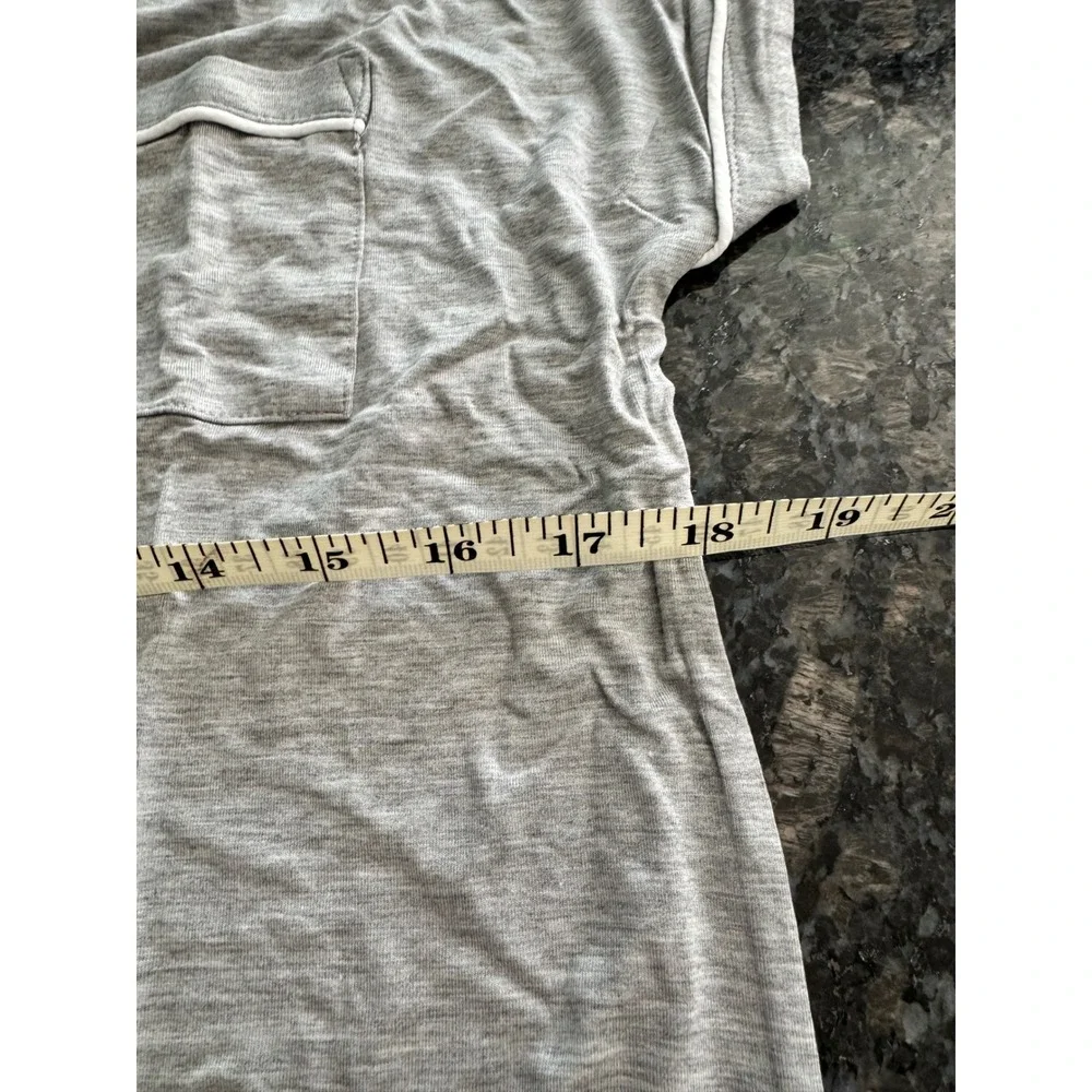 Barefoot‎ Dreams Malibu Soft Jersey Piped PJ Set Gray White XS BDWMC22293 NEW